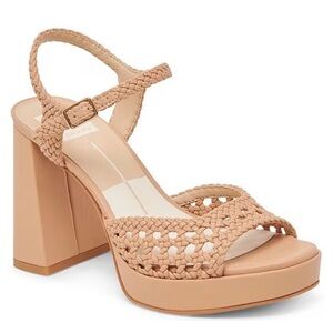 Dolce Vita Peyten Woven Stella Platform Sandal Cafe Size-10 NIB